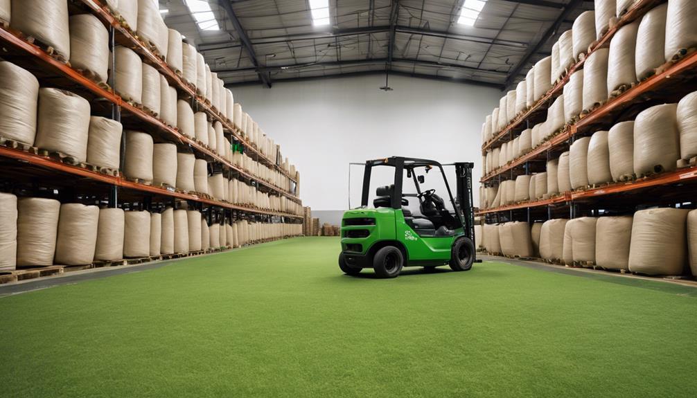 turf rolls storage method