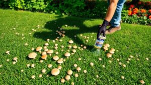 eliminate lawn mushrooms quickly