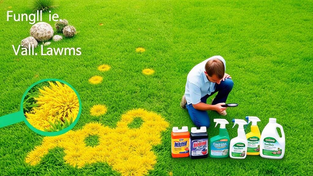 identify and treat lawn fungus
