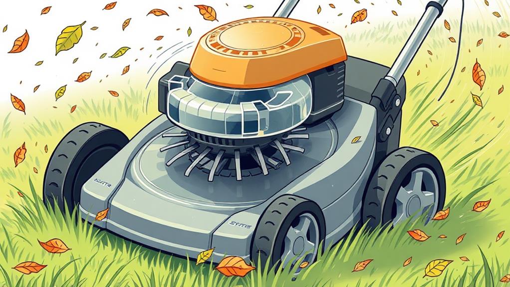 mulching lawnmowers cut grass finely