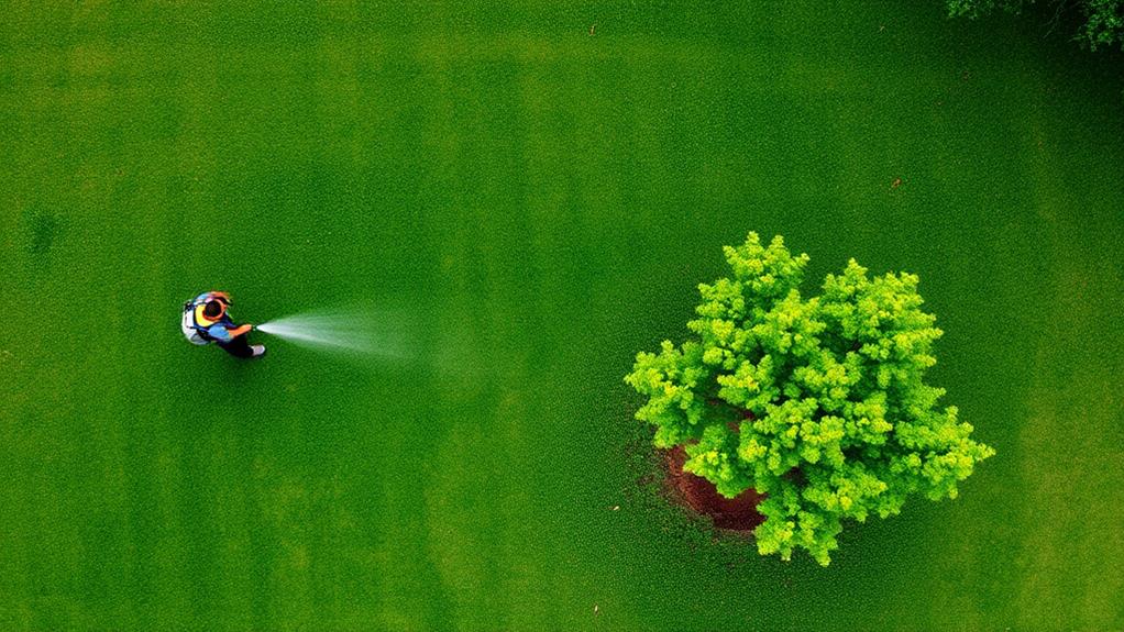 pros fertilizing and spraying techniques