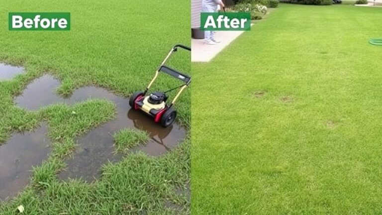 restoring waterlogged lawn